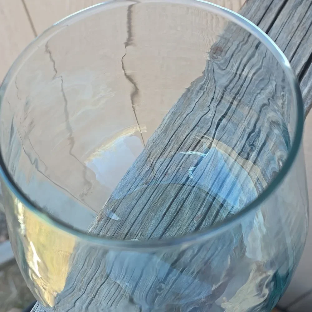 BLOWN GLASS  TERRARIUM - or VASE -  approx 6 inches tall
